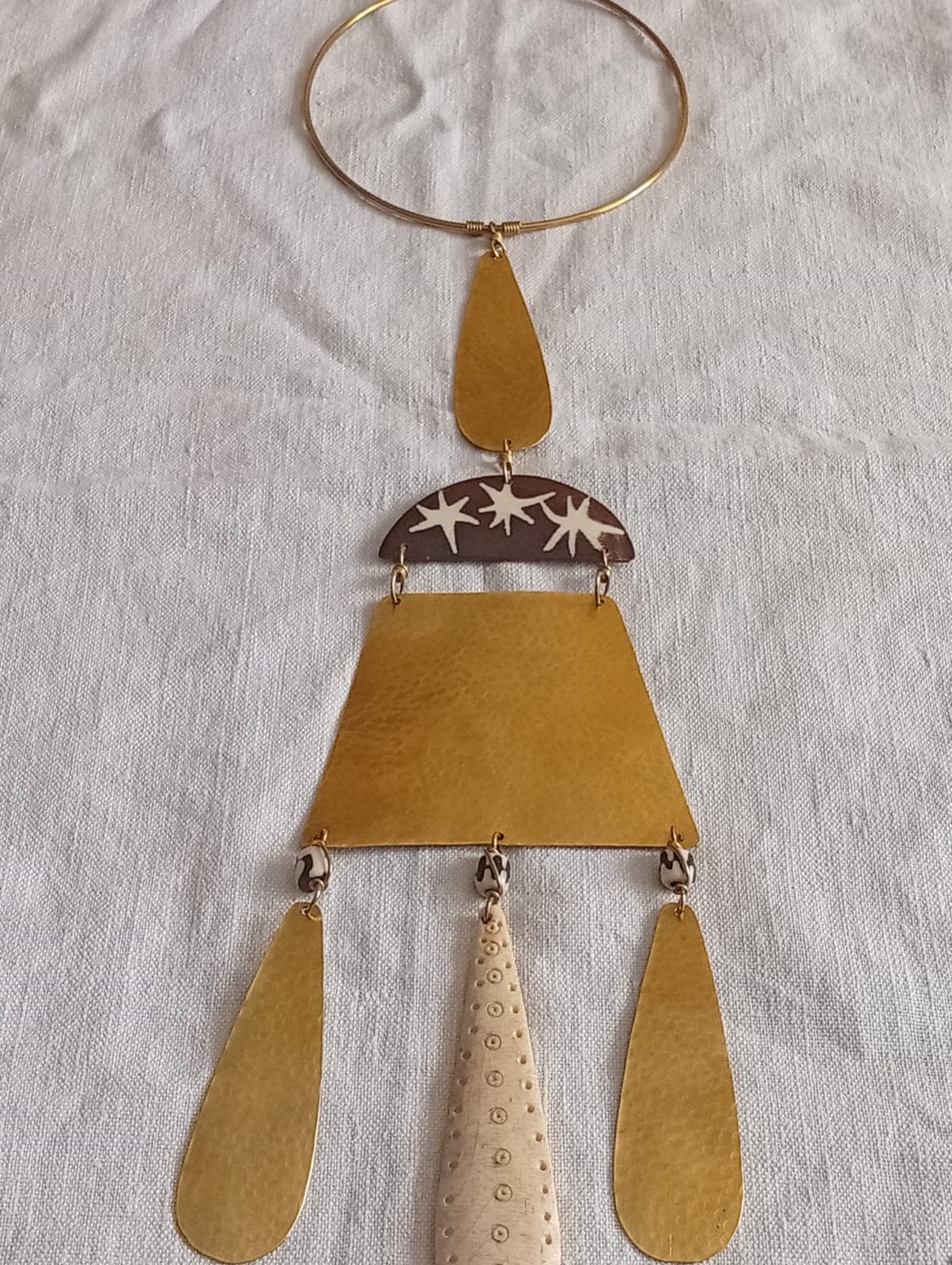 Brass statement Neckpiece.