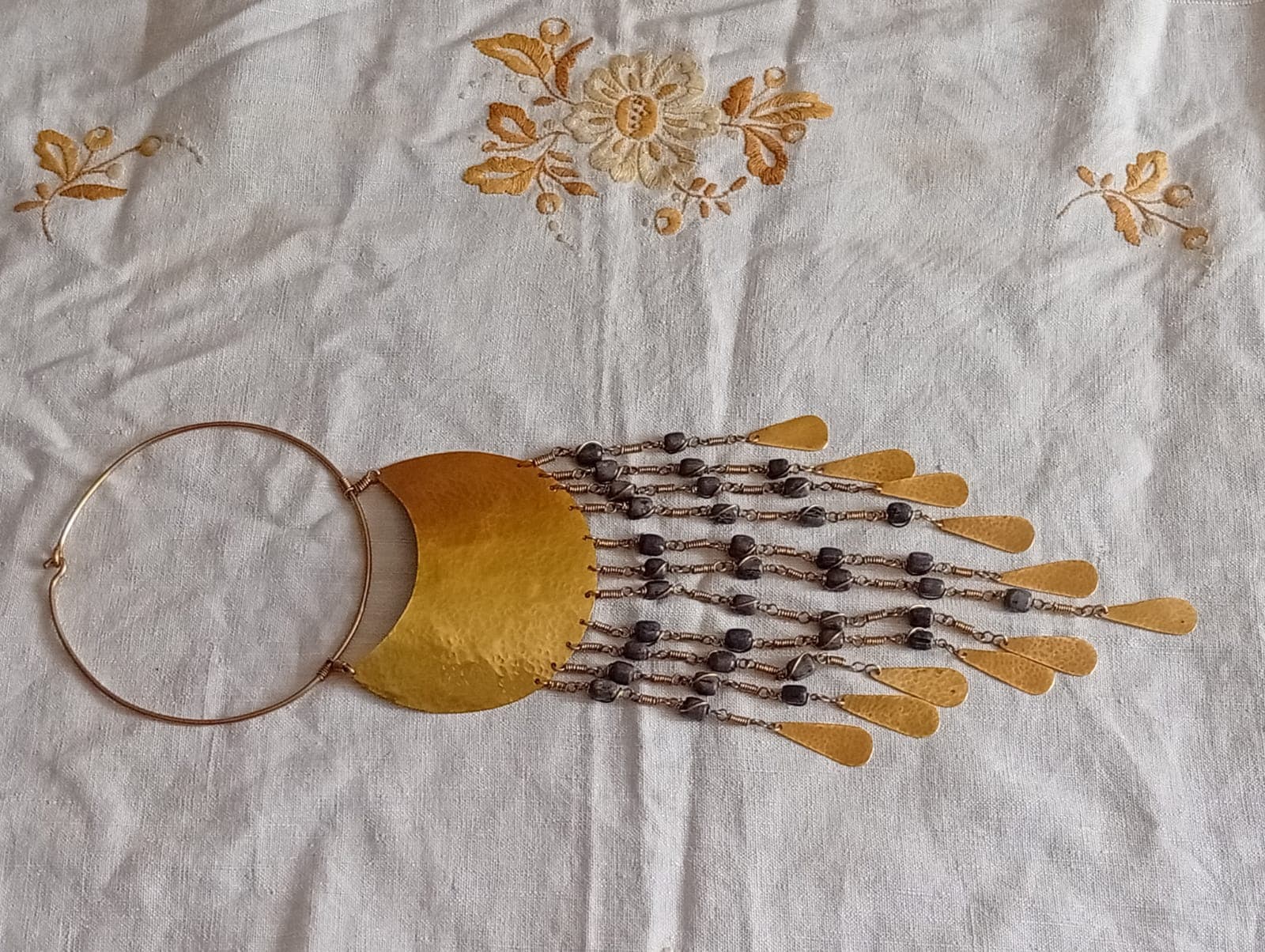 Tribal Brass choker necklace