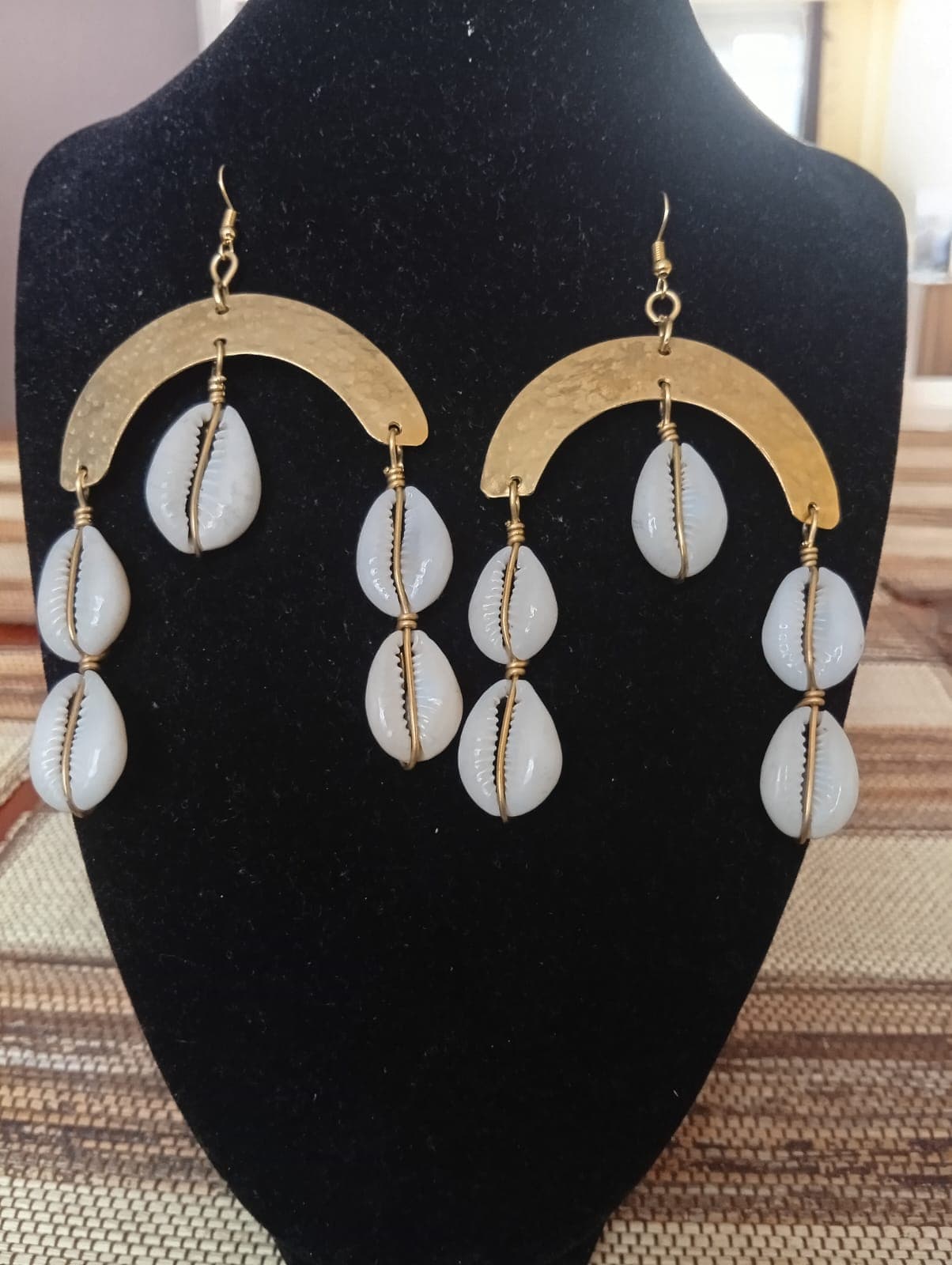 C shape Brass earrings